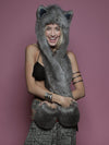 Woman wearing Cape Fox Faux Fur SpiritHood
