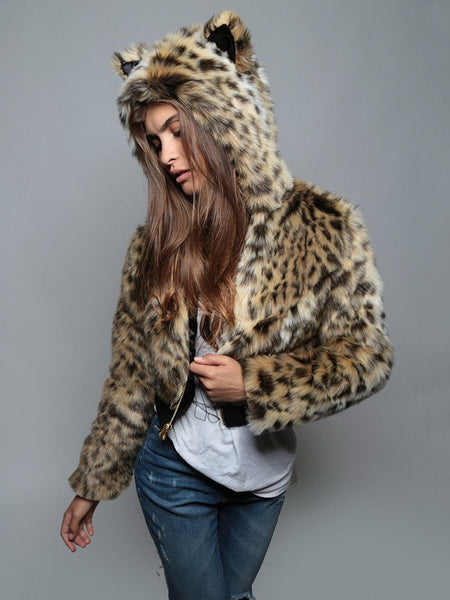 Cheetah Cropped Jacket SpiritHood | Trendy & Wild - SpiritHoods