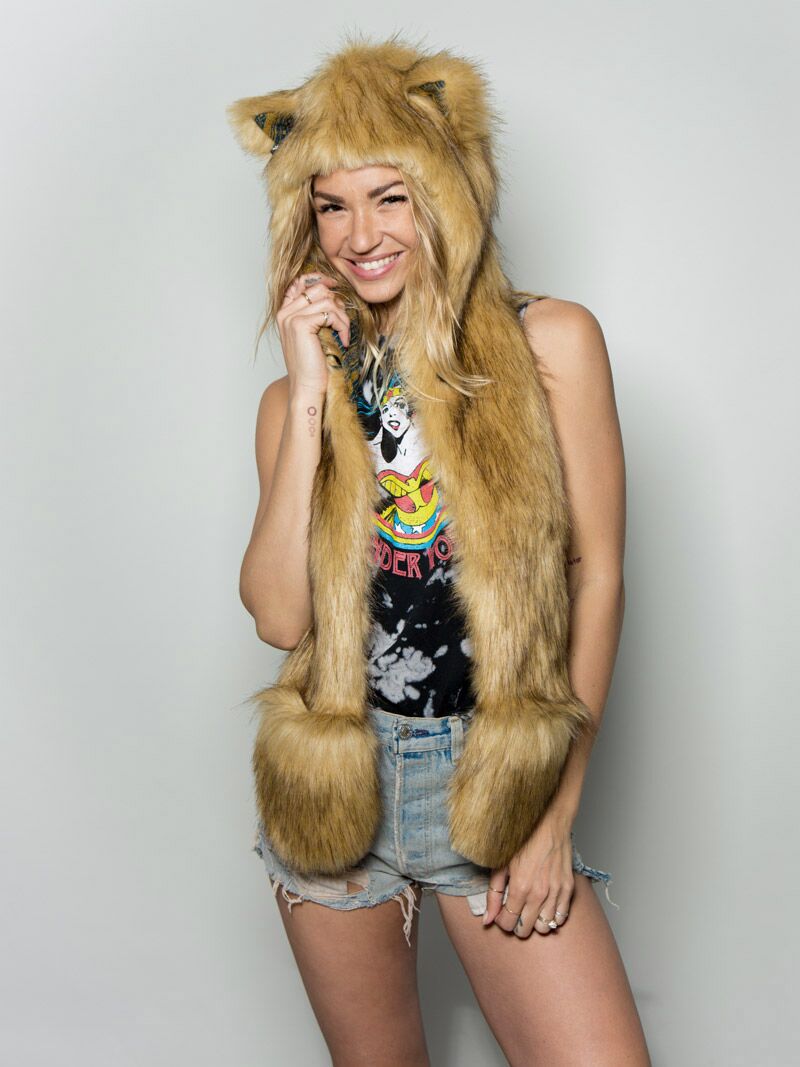 Hooded Faux Fur with Limited Edition Cougar Design