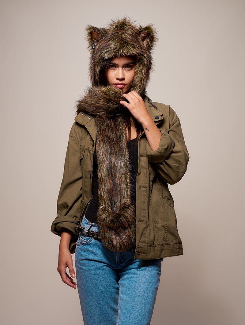 Female Wearing Collector Edition Forest Fox Italy SpiritHood 