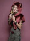 Limited Edition Fire Wolf Shawl with Hood on Female
