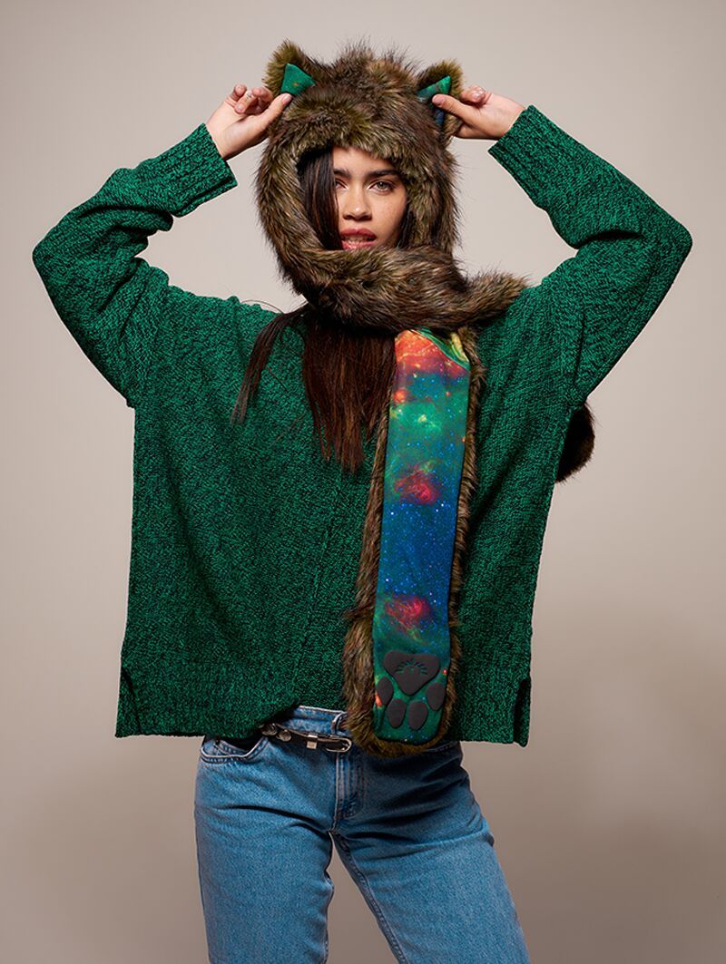 Galaxy Forest Fox CE Faux Fur with Hood on Female