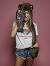 Woman wearing faux fur Limited Edition Forest Fox SpiritHood, front view