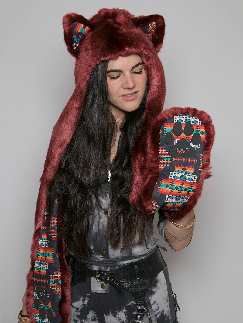 Red Limited Edition Fire Wolf SpiritHood on Female