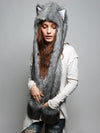 Frosted Inverse Galaxy Fox Collector SpiritHood on Female Model