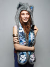 Exterior and Interior View of Frosted Wolf Collector SpiritHood 