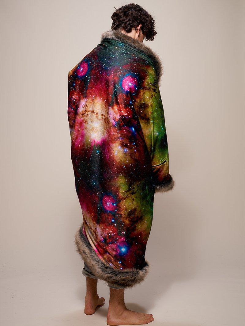 Faux Fur Grey Wolf Galaxy Throw on Male 