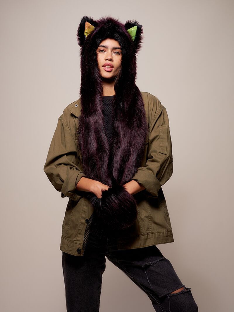 CE Sangria Galaxy Wolf SpiritHood on Female Model