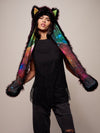 CE Sangria Galaxy Wolf Hooded Faux Fur