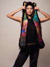 Exterior and Interior View of CE Sangria Galaxy Wolf SpiritHood 