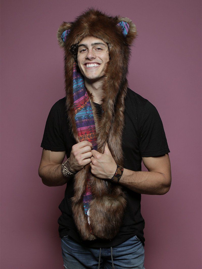 Man wearing Kamchatka Brown Bear GOA Collector SpiritHood