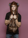Man wearing Kamchatka Brown Bear GOA Collector SpiritHood, front view 2