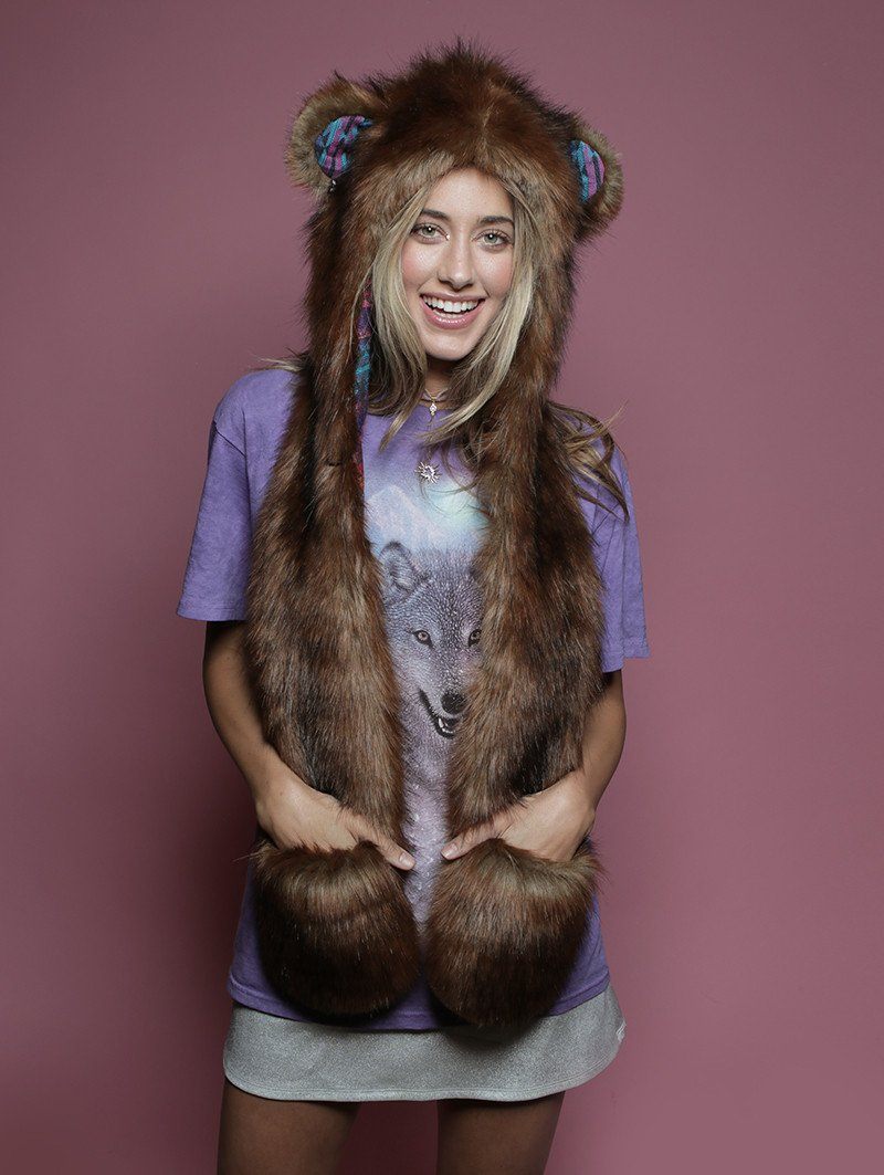 Kamchatka Brown Bear GOA Collector Faux Fur with Hood