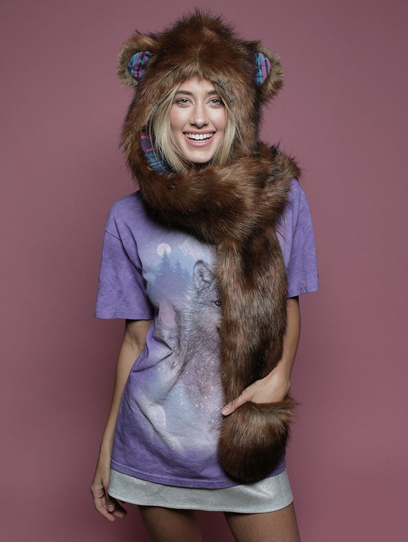 Kamchatka Brown Bear GOA Collector Faux Fur with Hood on Female