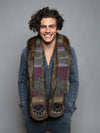 Man wearing faux fur Grizzly Bear Italy SpiritHood, front view