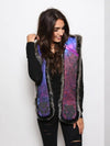 Black Milk Galaxy Wolf Hooded Faux Fur on Female Model