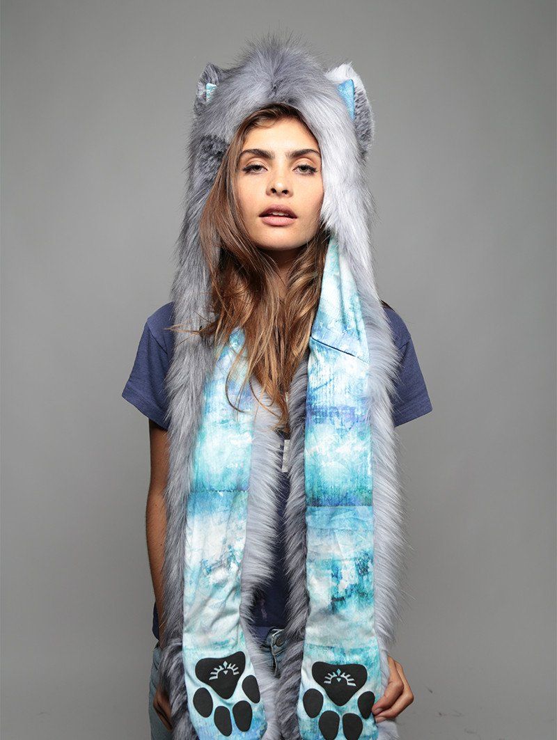 Grey Fox BlueSkyMagic Faux Fur with Hood