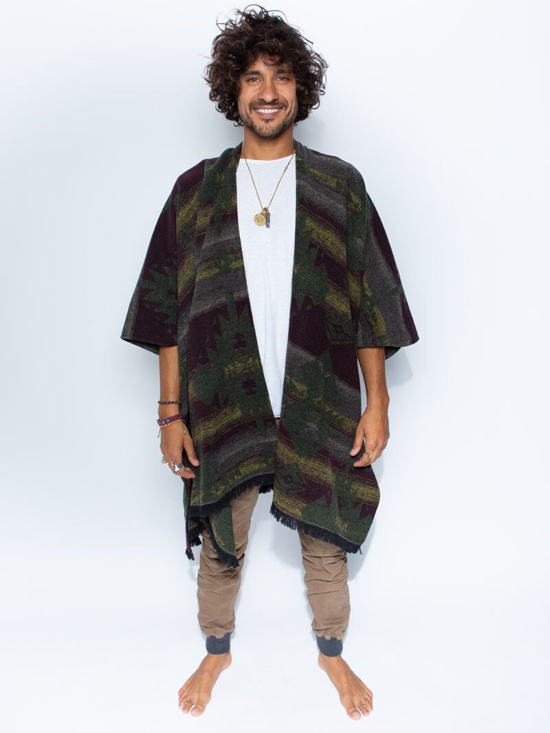 Man wearing Grizzly SpiritHoods Poncho *Unisex*