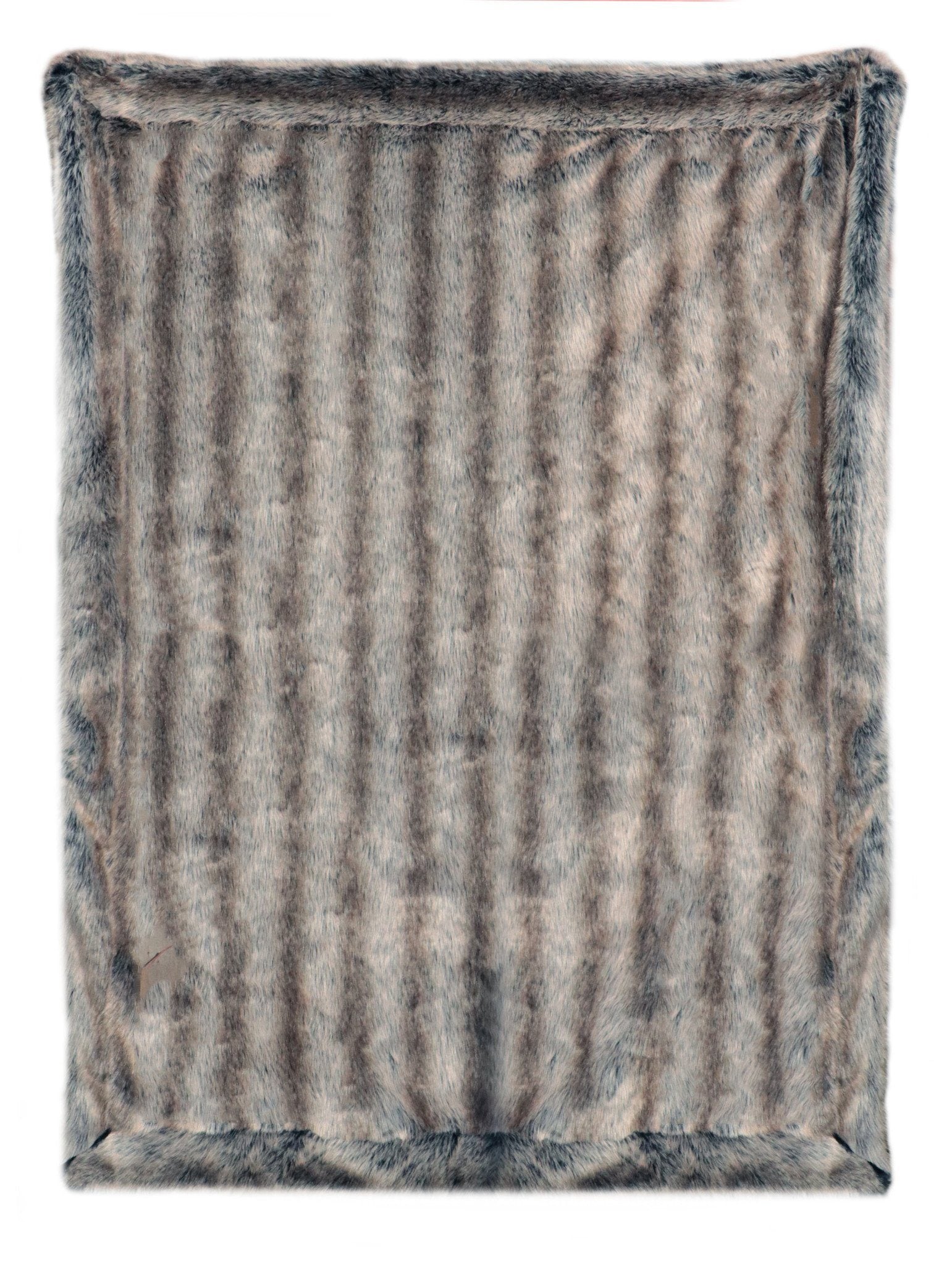 Grey Wolf Faux Fur Blanket in Large Size