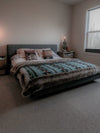 Faux Fur Blanket in Grey Wolf Design
