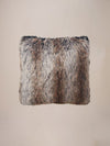 Grey Wolf Faux Fur Pillow