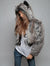 Female Wearing Grey Wolf Crop Jacket SpiritHood