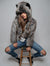 Grey Wolf Faux Fur Crop Jacket with Hood