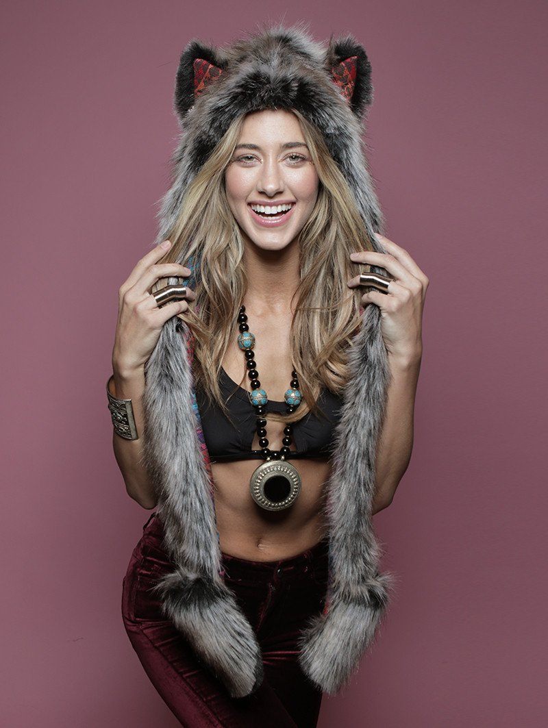 Grey Wolf GOA SpiritHood on Female Model