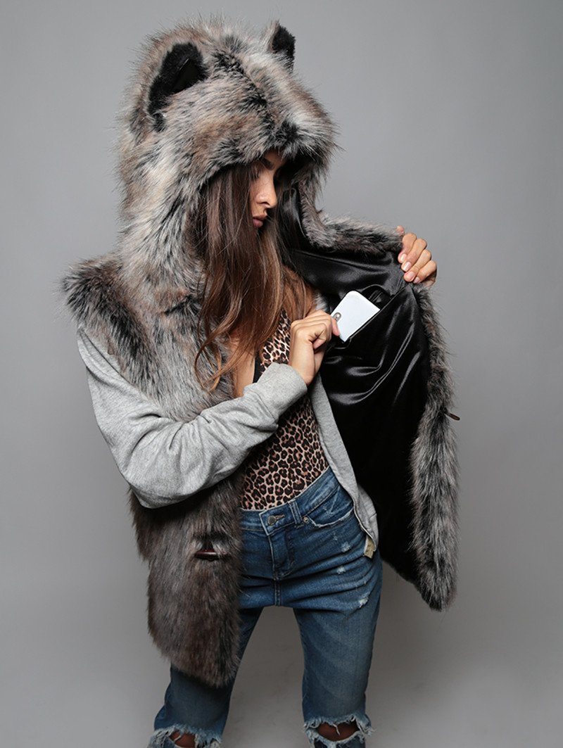 Wolf fur vest hot sale