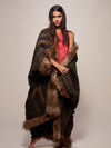 Exterior and Interior View of Grizzly Faux Fur Throw 