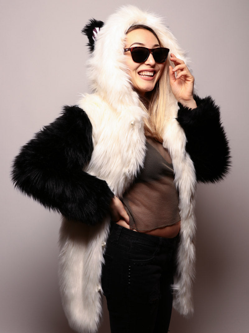Limited Edition Panda Faux Fur Coat with Hood