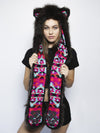 Woman wearing Faux Fur Black Panther ColorBlast SpiritHood