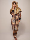 Hooded Liger Faux Fur Velvet Onesie 