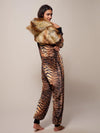Liger Hooded Faux Fur Velvet Onesie 