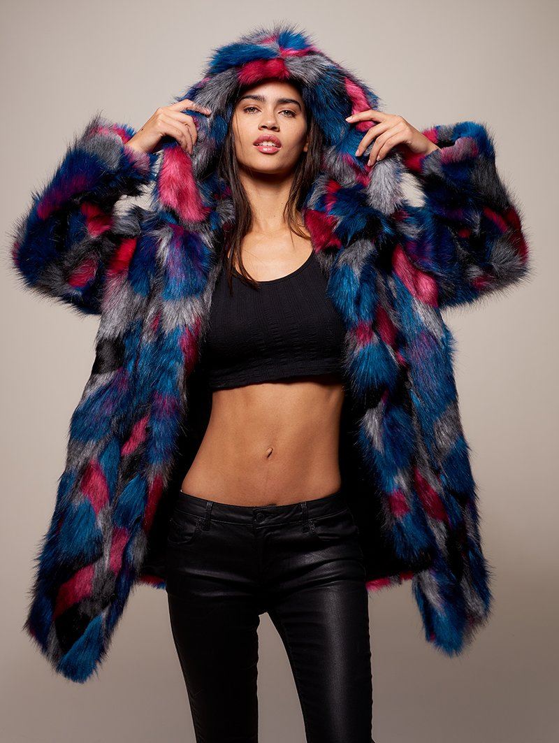 Limited Edition Lovebird Hooded Faux Fur Coat 