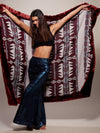 Woman holding faux fur Luxury Garnet Throw
