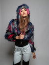 Colorful Lovebird Crop Jacket on Female