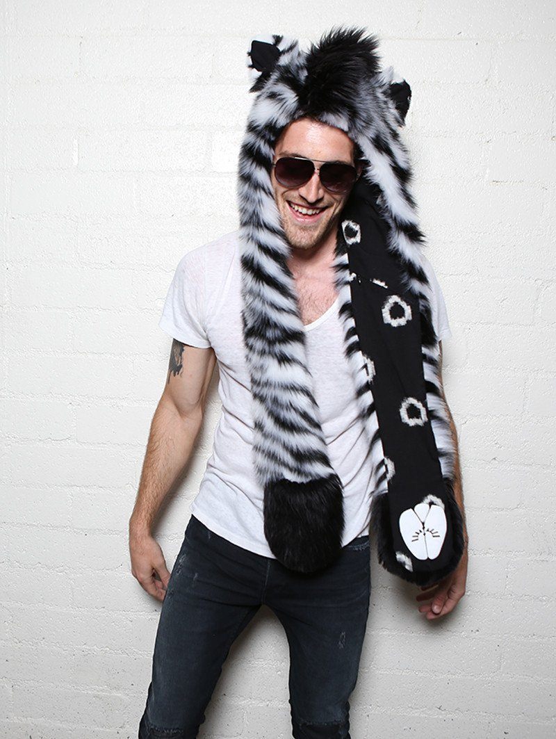 Hooded Faux Fur with Zebra Collectors Edition Design