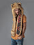 Man wearing faux fur Mountain Lion Collector Edition SpiritHood, side view