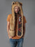 Man wearing faux fur Mountain Lion Collector Edition SpiritHood, front view 2