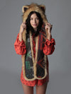Woman wearing Cougar Collector Edition Faux Fur SpiritHood
