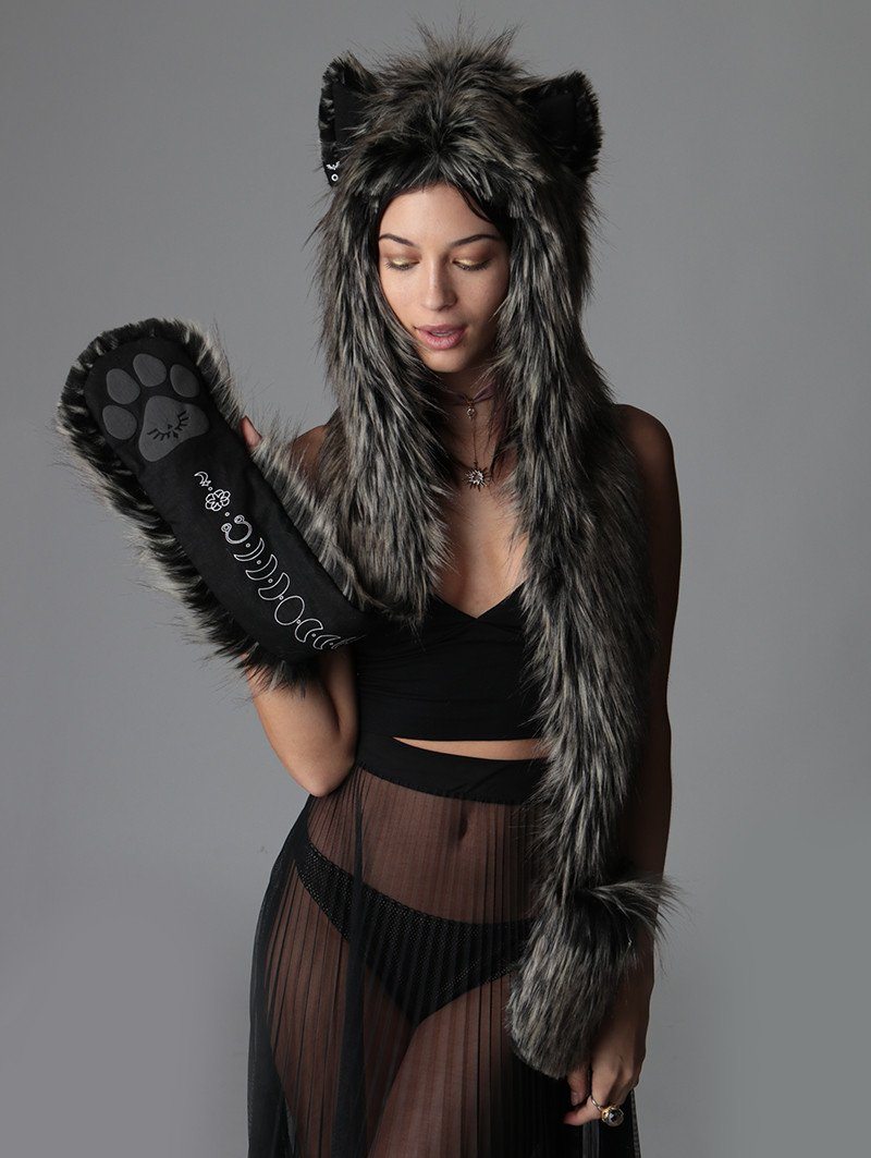 Custom Paw Logo on Mystic Moon Fox SpiritHood 