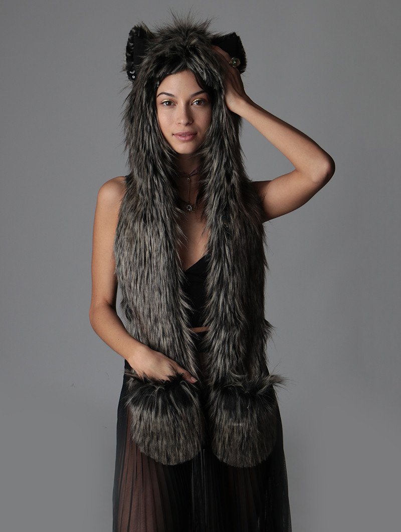 Mystic Moon Fox Faux Fur with Hood