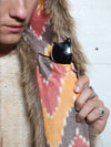 Man wearing faux fur Coyote Sedona SpiritHood, front view 6