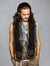 Man wearing faux fur Grizzly Bear SpiritHood, front view 3