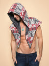Red, Blue, and White Collector Edition Stingray Shawl on Male