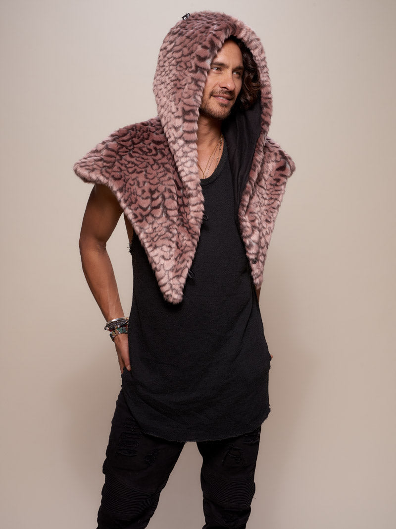 Man wearing Merman Collector Edition Faux Fur Shawl
