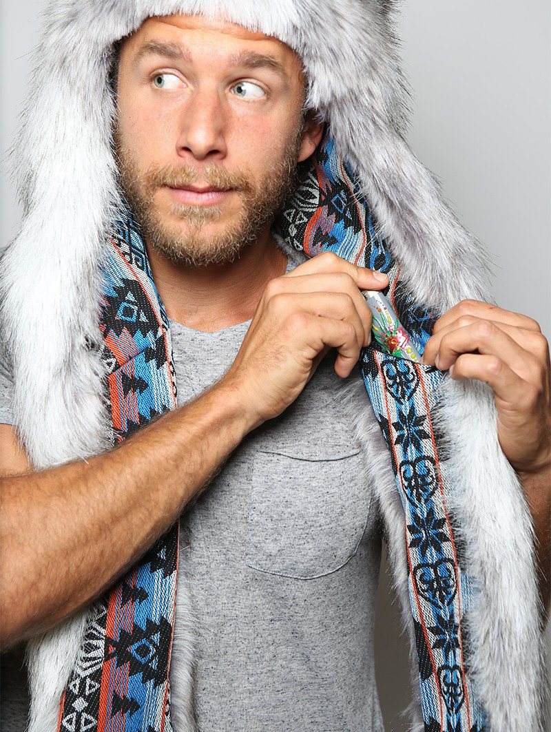 Close Up of Inner Pocket on Timber Wolf Collectors *Unisex* SpiritHood