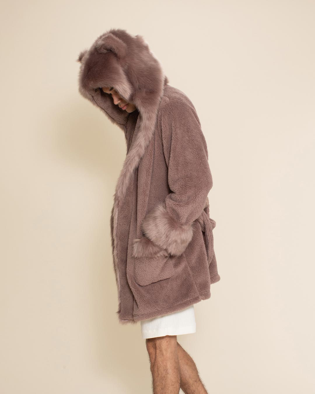 Mauve Cat Classic Short Collector Edition Faux Fur Robe | Men&#39;s