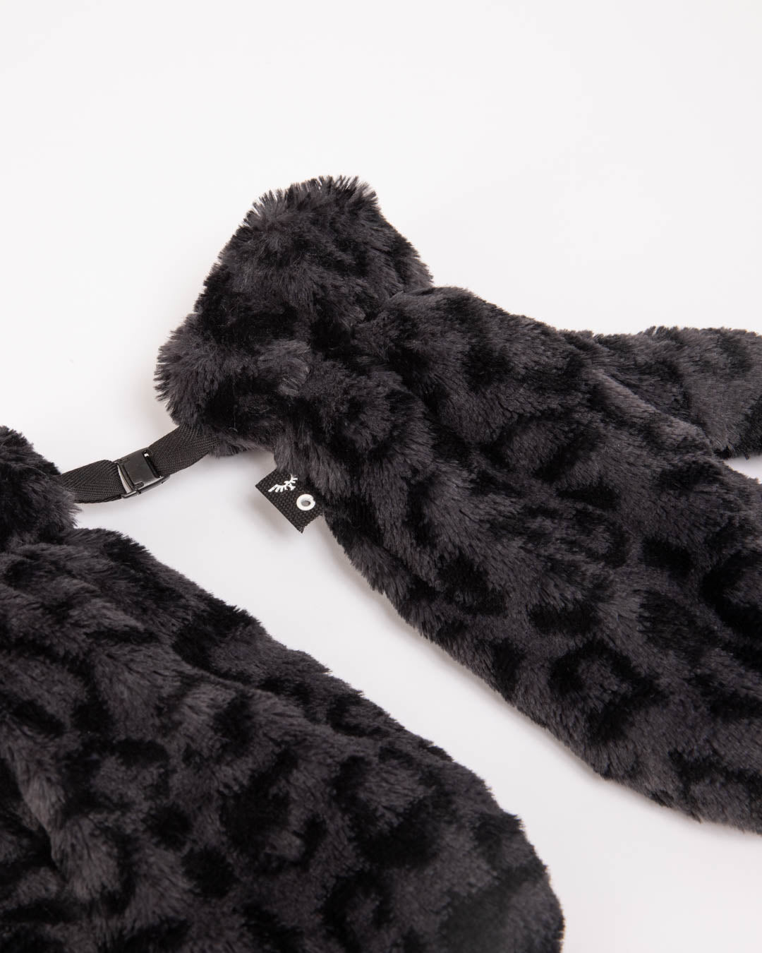 Slate Leopard ULTRA SOFT Plush Mittens